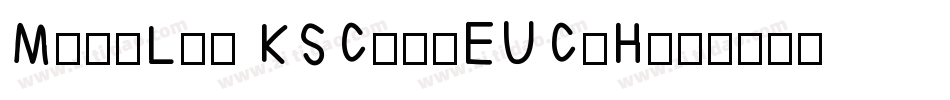 MingLan KSCpc-EUC-H字体转换